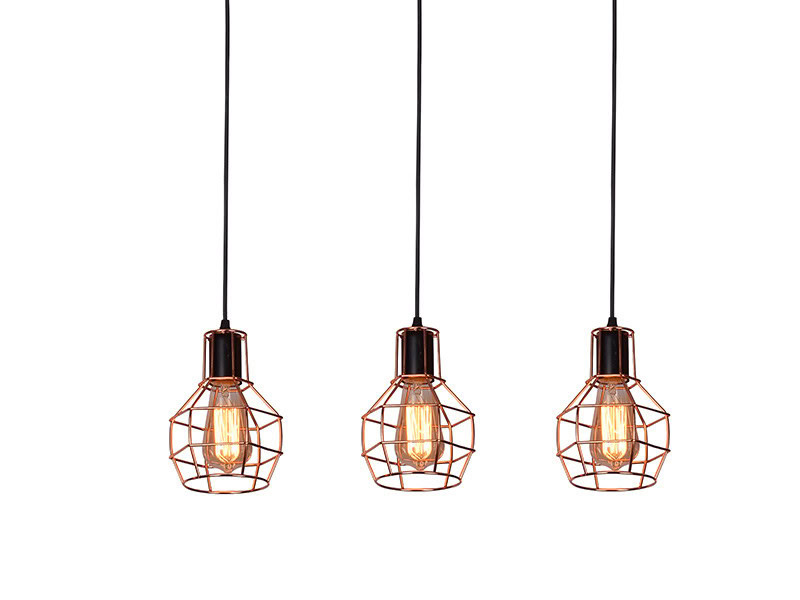 Lampa loft wisząca CARRON 3 miedziana AZ2141 - Azzardo