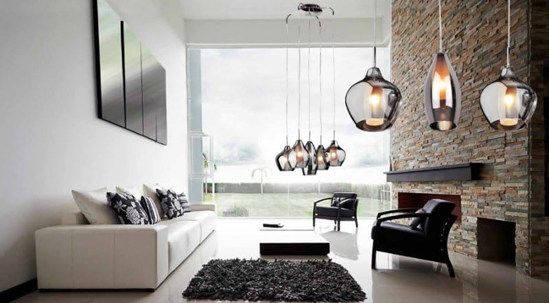 Lampa nad stół wisząca nowoczesna szklana AMBER MILANO 3 chrom AZ2149 - Azzardo - obrazek 2