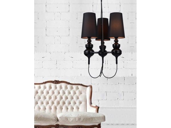 Lampa wisząca BAROCO 3 czarna AZ2163 - Azzardo