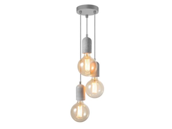 Lampa nad stół wisząca gipsowa VOLTA 3 szara AZ2385 - Azzardo