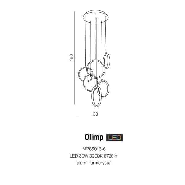 Lampa wisząca RING OLIMP chrom AZ2450 - Azzardo - obrazek 4