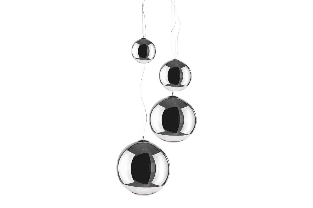 Lampa wisząca cztery szklane kule SILVER BALL 4 chrom AZ2531 - Azzardo - obrazek 2