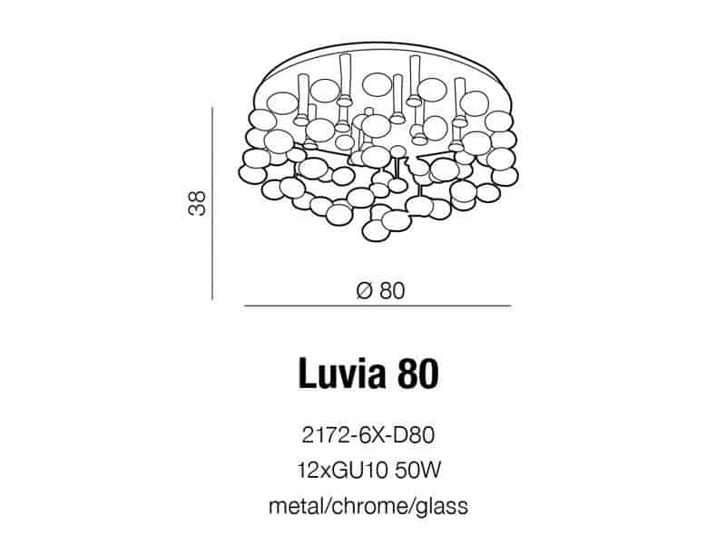 Plafon loft LUVIA 80 chrom AZ2542 - Azzardo - obrazek 2