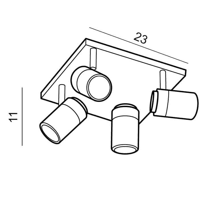 Lampa sufitowa łazienkowa IP44 NOEMIE 4 chrom AZ2557 - Azzardo - obrazek 5