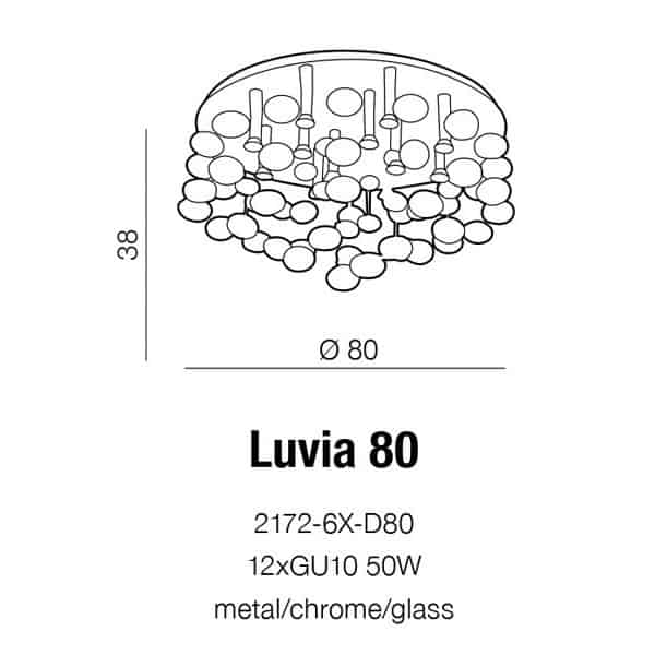 Plafon kryształowy LUVIA chrom AZ2571 - Azzardo - obrazek 3