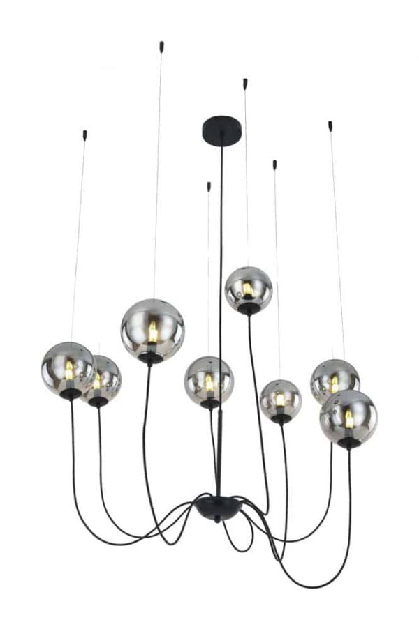 Lampa designerska wisząca CONFLUX 8 chrom AZ2639 - Azzardo