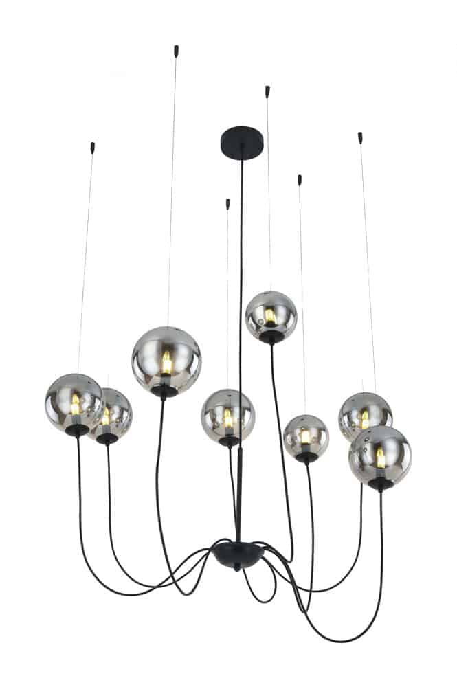 Lampa designerska wisząca CONFLUX 8 chrom AZ2639 - Azzardo