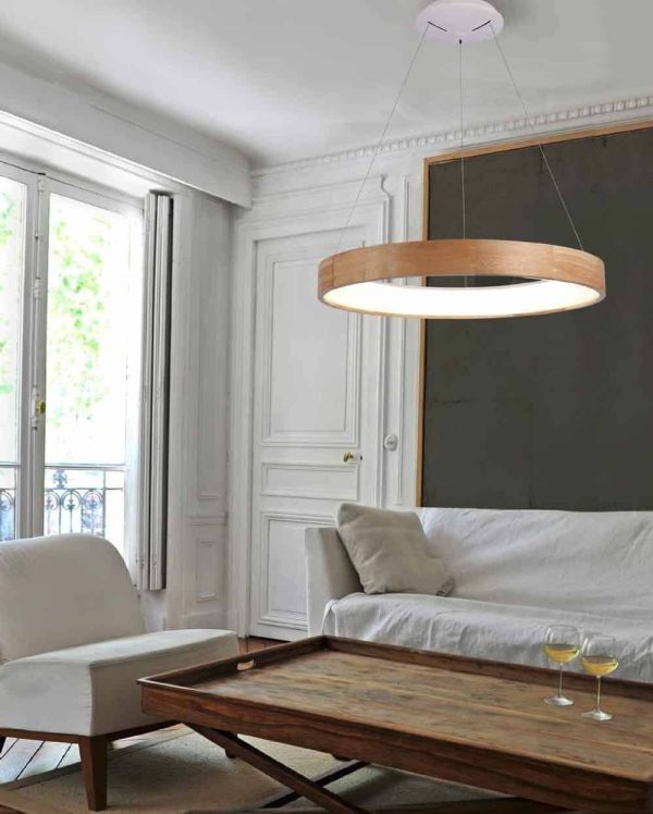 Lampa wisząca drewniana SILVAM 65 brązowa AZ2699 - Azzardo