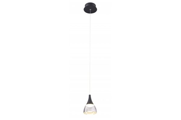 Lampa wisząca smukła z szklanym kloszem DALMATIA 1 czarna AZ2847 - Azzardo