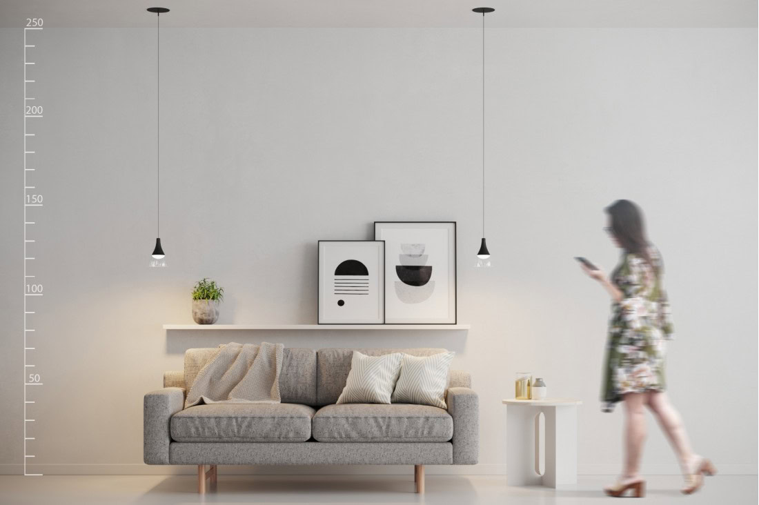 Lampa wisząca smukła z szklanym kloszem DALMATIA 1 czarna AZ2847 - Azzardo - obrazek 2