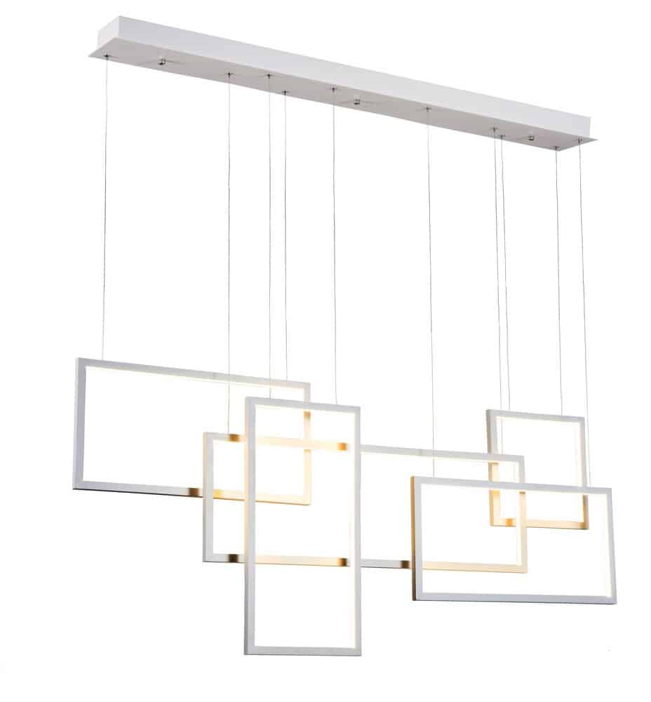 Lampa wisząca do salonu RING QUADRATUS biała AZ2851 - Azzardo