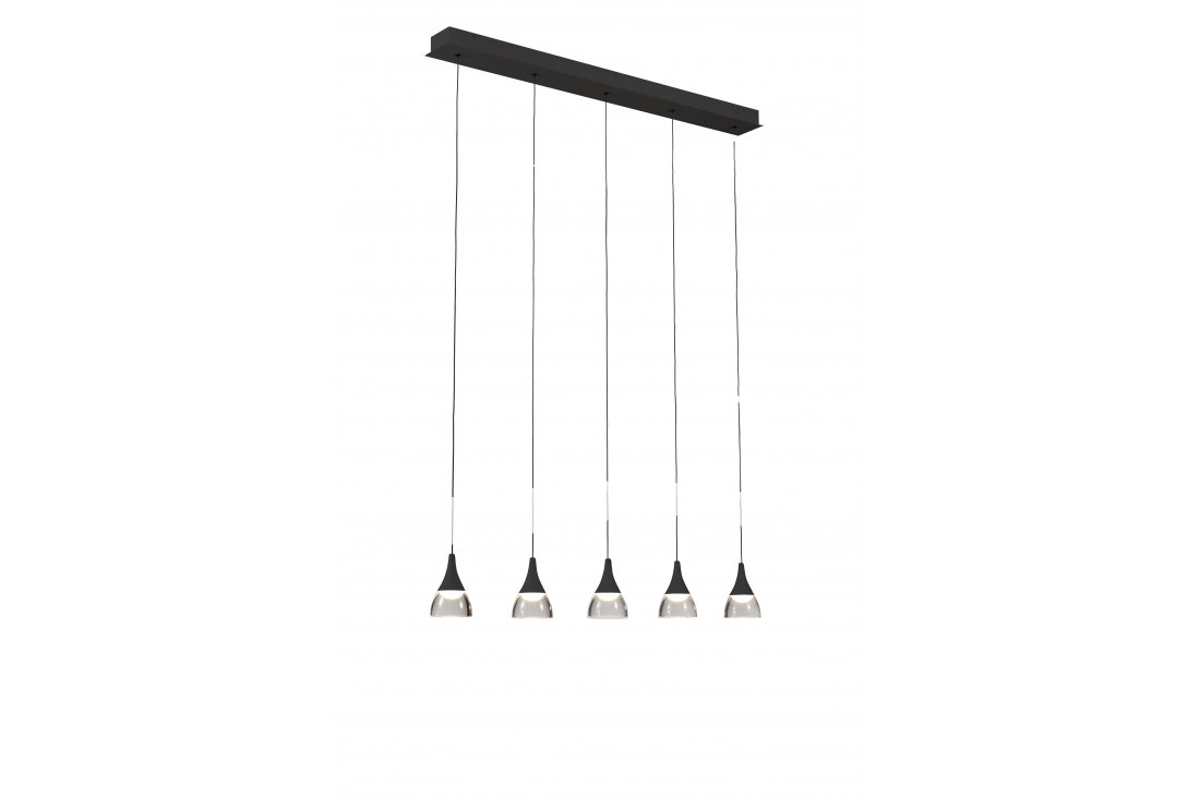 Lampa wisząca nowoczesna DALMATIA 5 czarna AZ2910 - Azzardo