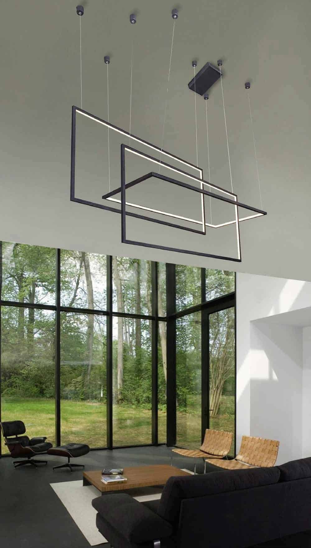Lampa wisząca designerska RING METRIC czarna AZ2914 - Azzardo