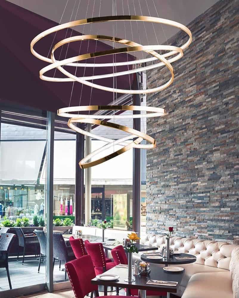 Lampa wisząca RING WHEEL 6 złota AZ2921 - Azzardo