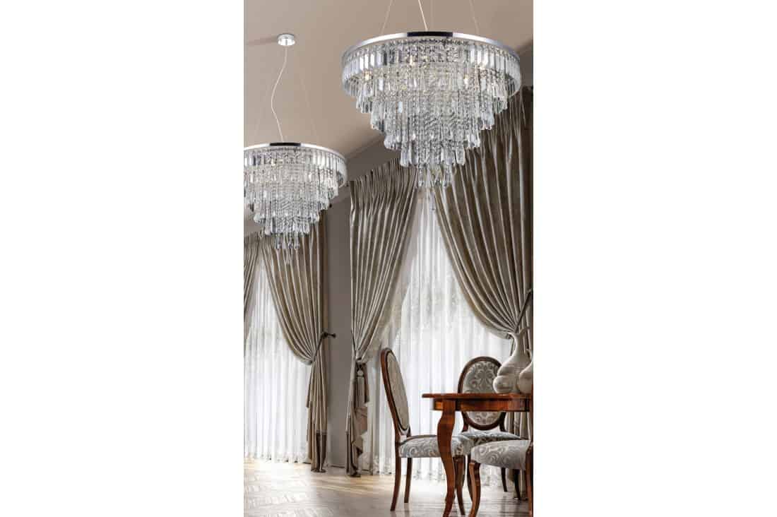 Lampa kryształowa wisząca KALABRIA XL chrom AZ2926 - Azzardo
