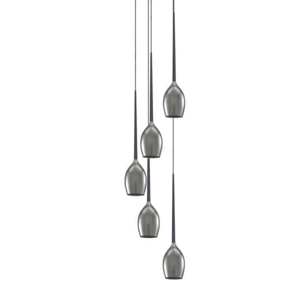 Lampa wisząca nowoczesna IZZA 5 dymiony AZ2939 - Azzardo