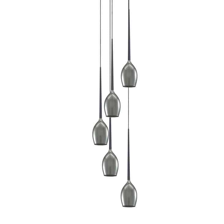 Lampa wisząca nowoczesna IZZA 5 dymiony AZ2939 - Azzardo