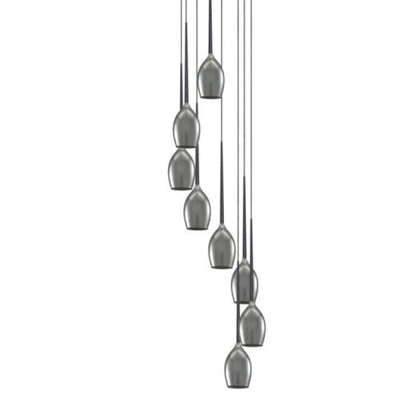 Lampa wisząca nowoczesna IZZA 8 dymiony AZ2940 - Azzardo