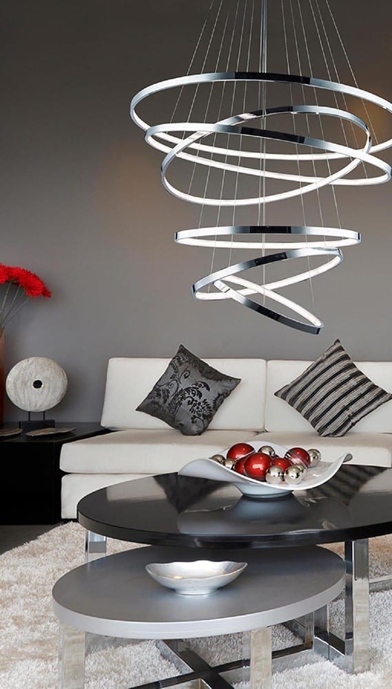 Lampa wisząca RING WHEEL 6 chrom AZ2990 - Azzardo