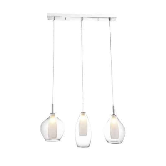 Lampa nad stół wisząca nowoczesna Amber Milano 3 chrom AZ3075- AZzardo