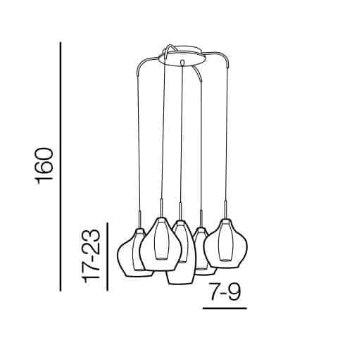 Lampa wisząca nowoczesna Amber Milano chrom AZ3076 - AZzardo - obrazek 2
