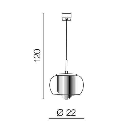 Lampa designerska wisząca Rego 1 chrom AZ3081 - Azzardo - obrazek 5