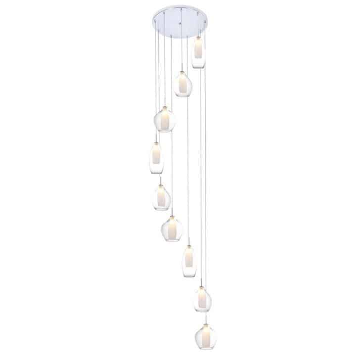 Lampa wisząca nowoczesna Amber Milano 9 chrom AZ3102- AZzardo