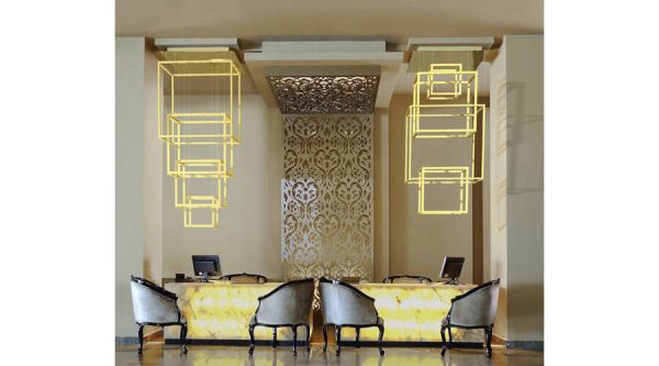Lampa wisząca długa na antresole Opera XL DIMM złota AZ3140- AZzardo