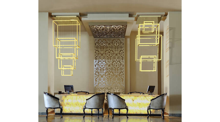 Lampa wisząca długa na antresole Opera XL DIMM złota AZ3140- AZzardo