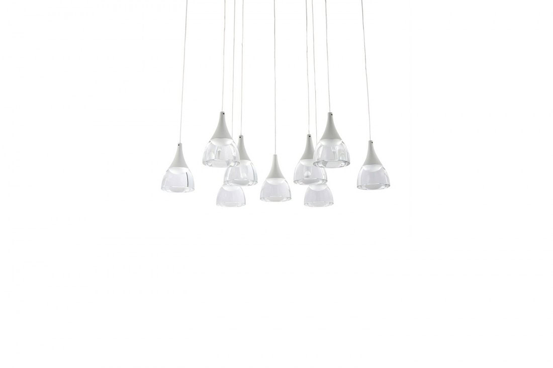 Lampa wisząca nowoczesna Dalmatia 9 DIMM biała AZ3144 - Azzardo