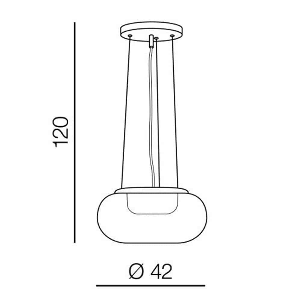 Lampa designerska wisząca Galactic chrom AZ3160 - Azzardo - obrazek 3