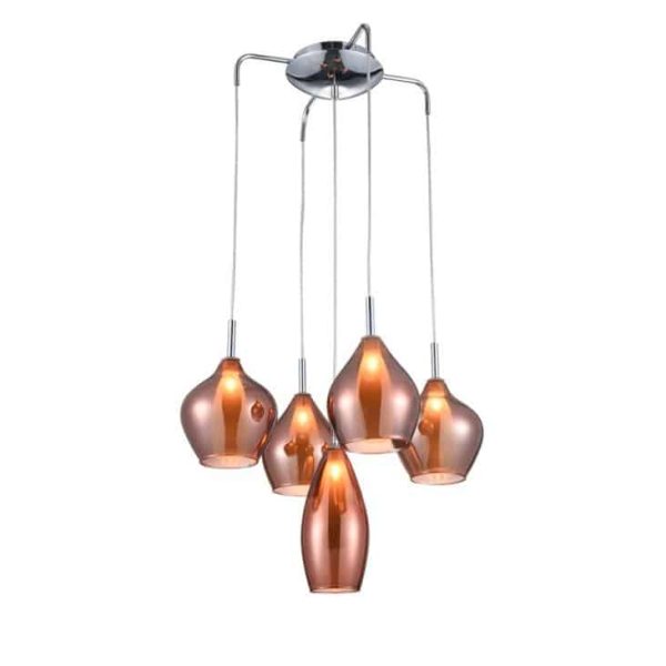 Lampa wisząca nowoczesna Amber Milano miedziana AZ3172- AZzardo
