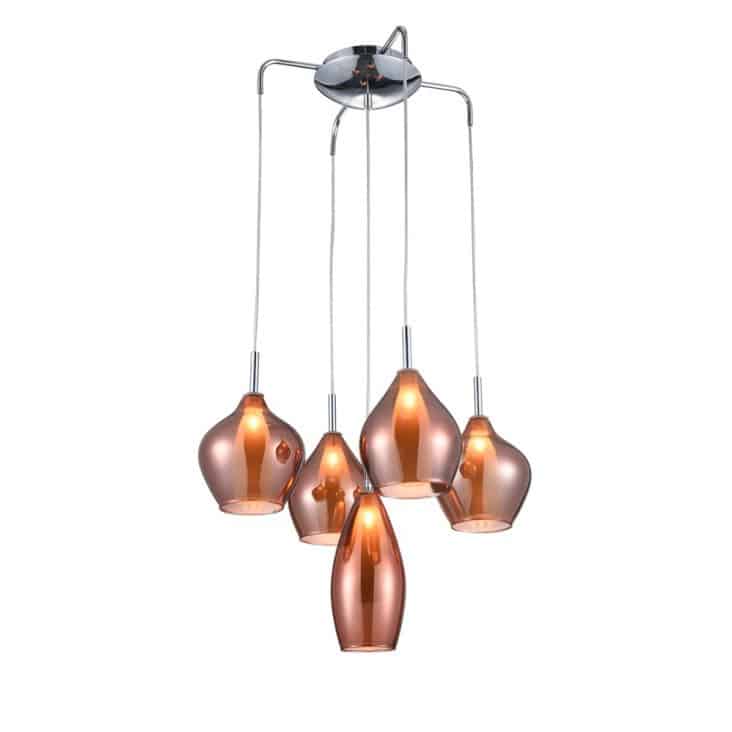 Lampa wisząca nowoczesna Amber Milano miedziana AZ3172- AZzardo