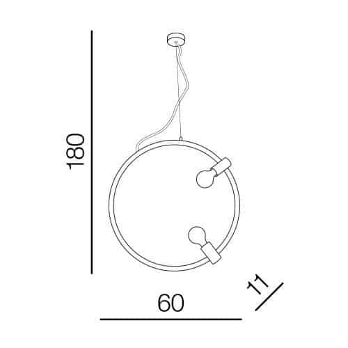 Lampa designerska wisząca Orsola czarna AZ3353 - Azzardo - obrazek 2
