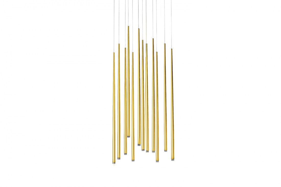 Lampa wisząca nowoczesna Louise 12 złota AZ3420- AZzardo - obrazek 2