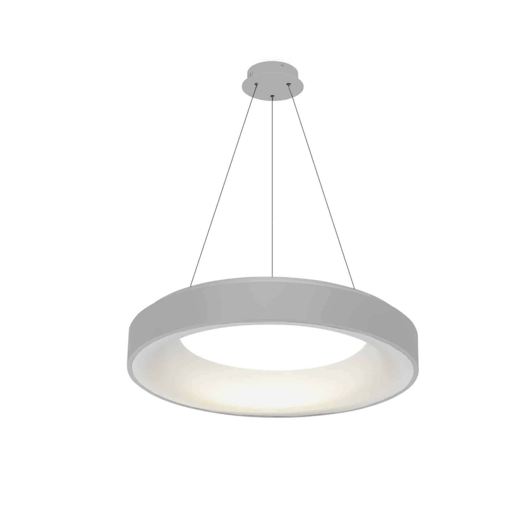 Lampa wisząca do sypialni na pilota RING Sovana 45 CCT szara AZ3438- AZzardo