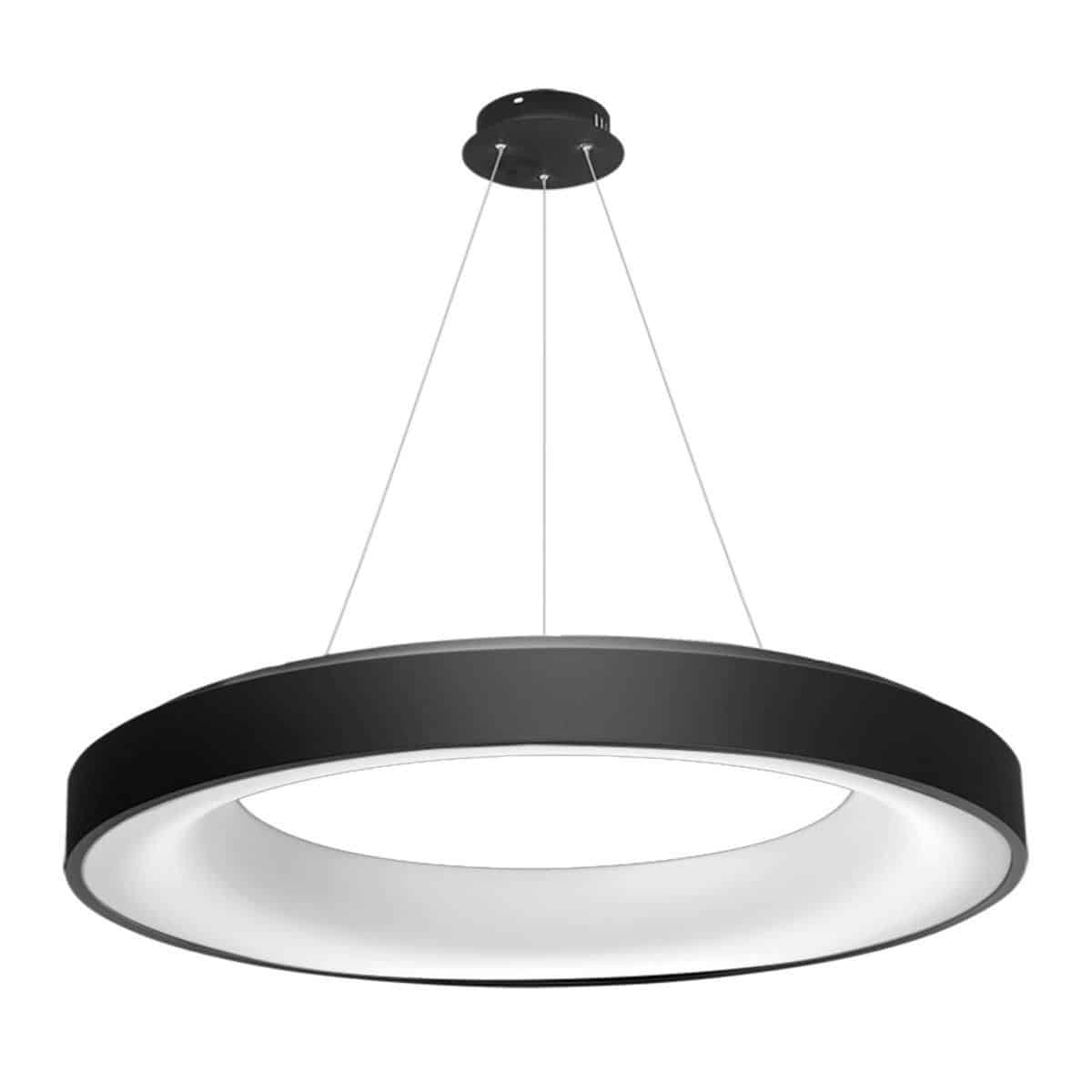 Duża lampa wisząca na pilota RING Sovana 80 CCT czarna AZ3449 - Azzardo