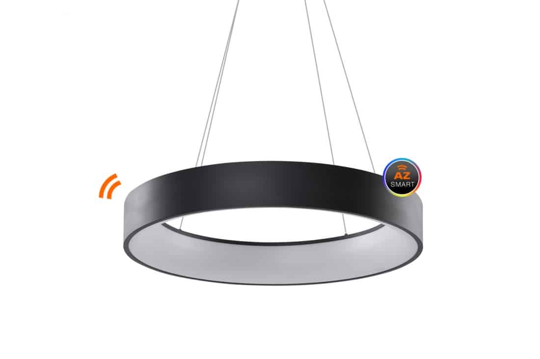 Lampa wisząca na pilota + smart RING SOLVENT R 80 BK AZ3972 - Azzardo