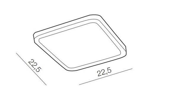 Oprawa wpuszczana łazienkowa SLIM 22 Square 3000K IP44 czarna AZ4169 - Azzardo - obrazek 2