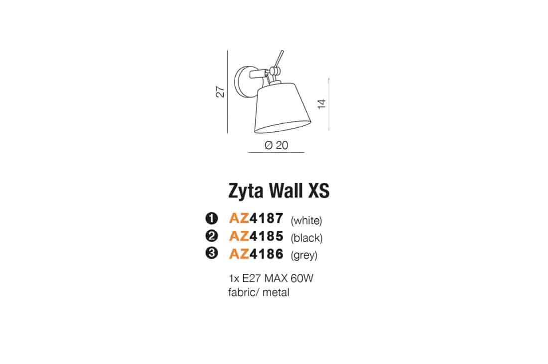 Kinkiet loft Zyta wall XS GO ZAGO AZ4186 – Azzardo - obrazek 2