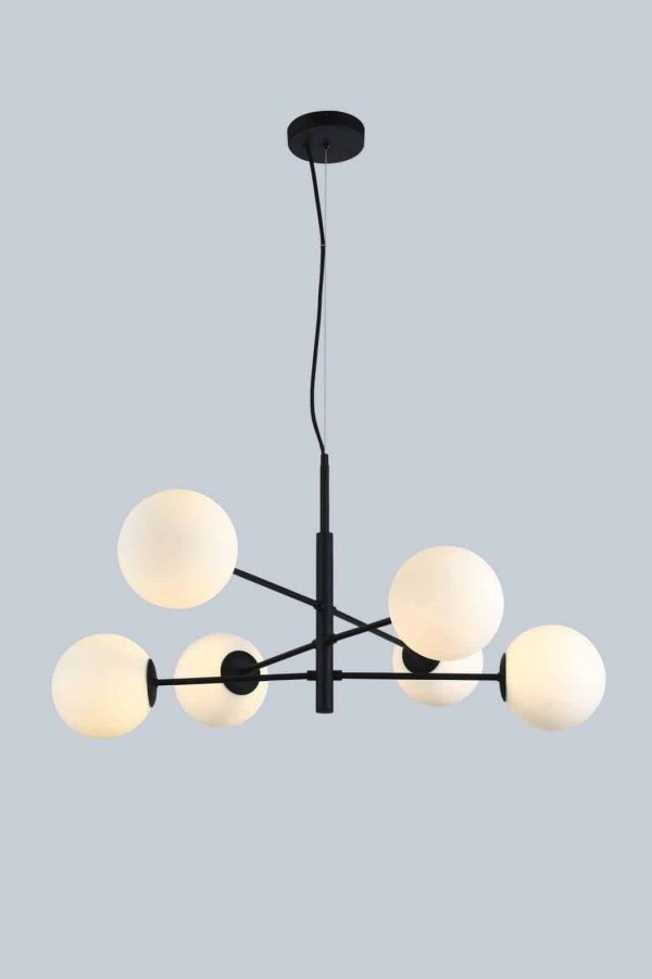 Lampa stylowa wisząca kule Oviedo 6 AZ4420 czarny - Azzardo