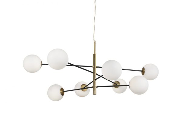 Lampa wisząca kule Oviedo 8 AZ4423 czarny+złoty - Azzardo