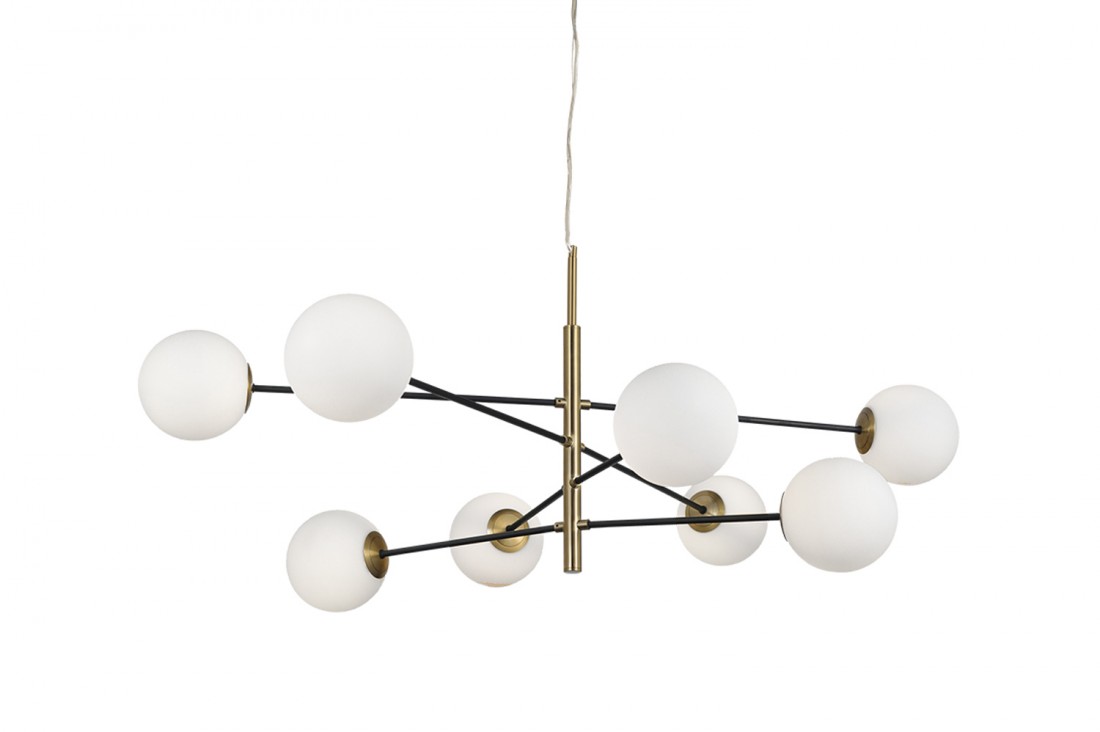 Lampa wisząca kule Oviedo 8 AZ4423 czarny+złoty - Azzardo