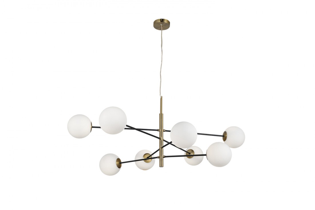 Lampa wisząca kule Oviedo 8 AZ4423 czarny+złoty - Azzardo - obrazek 2
