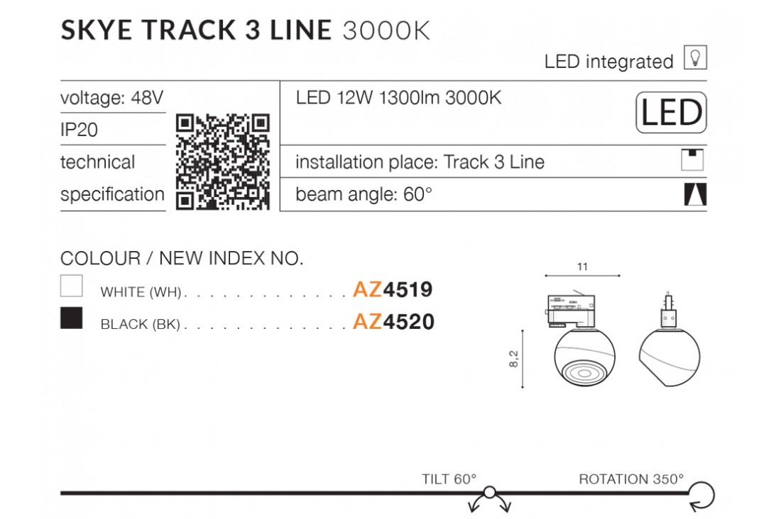 Lampa do szynoprzewodu Skye Track 3Line AZ4520 - Azzardo - obrazek 4