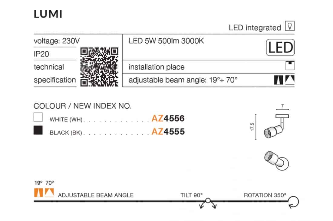 Lampa sufitowa Lumi AZ4555 - Azzardo - obrazek 4