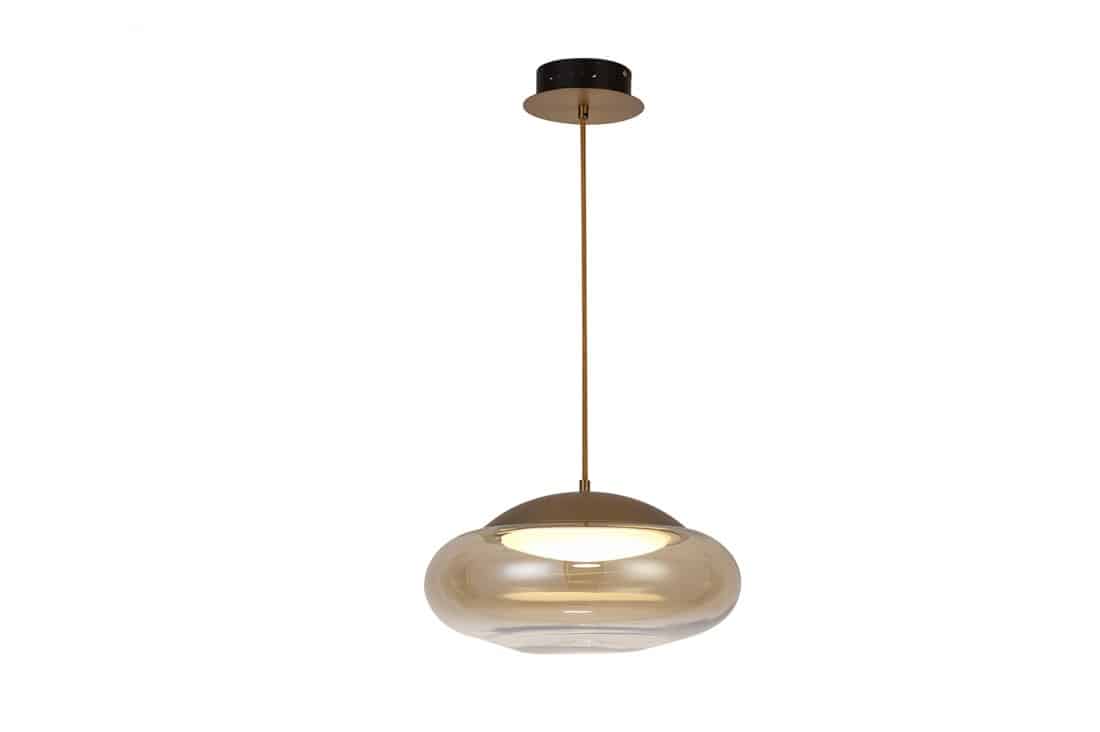 Lampa wisząca z szklanym kloszem brązowa Helena C AZ4668 - Azzardo