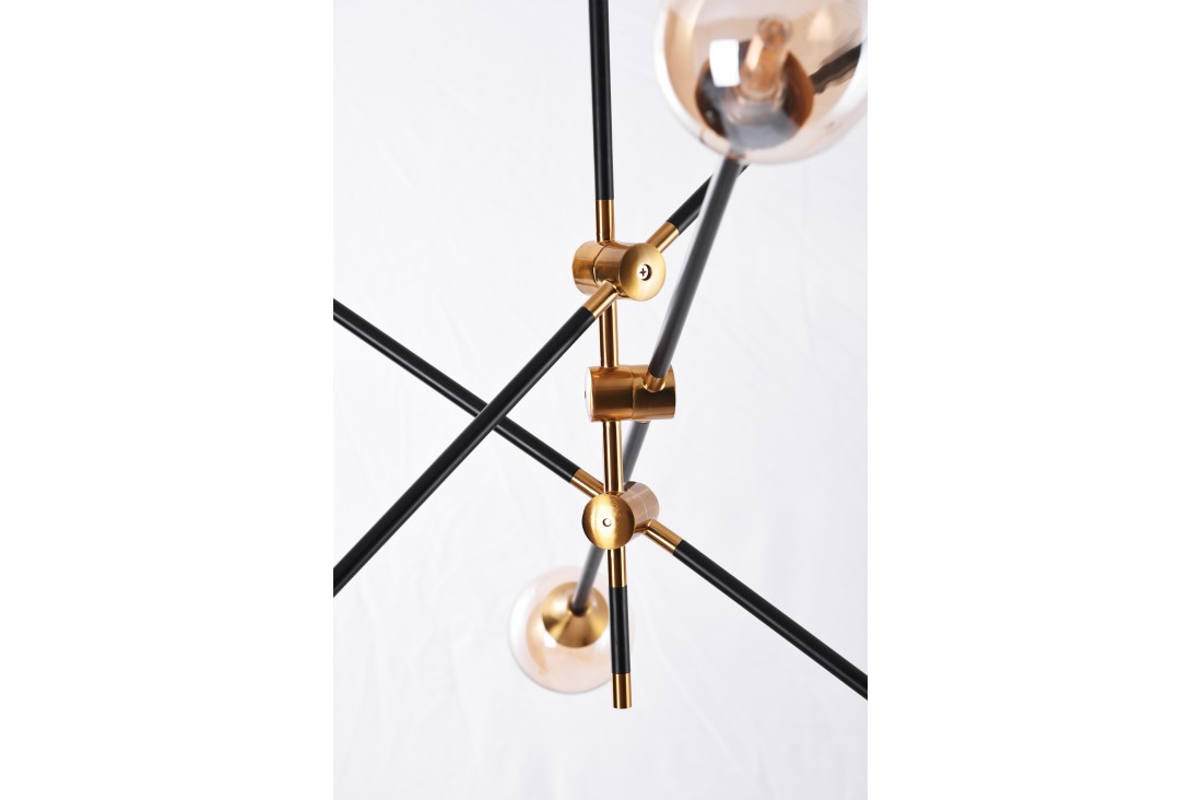 Lampa wisząca stylowa czarno-złota SOLEN 6 AZ4700 – Azzardo - obrazek 2