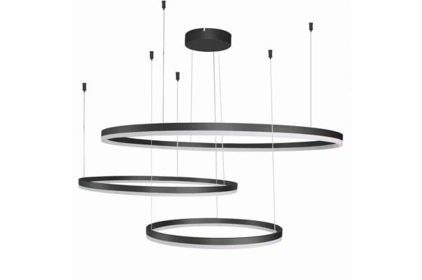 Lampa wisząca czarna RING Halo 100+80+60 AZ4707 - Azzardo