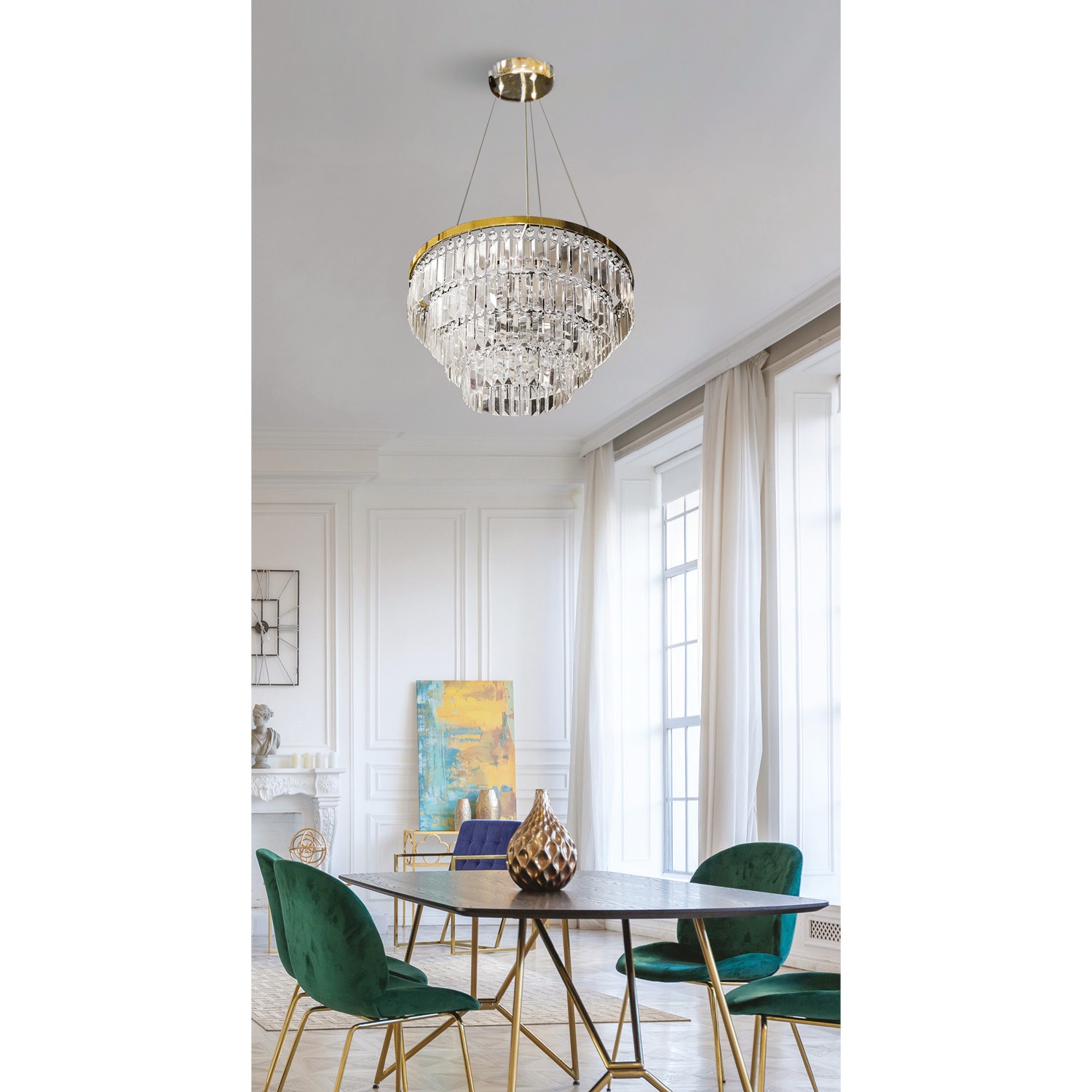Lampa kryształowa wisząca/sufitowa SALERNO XL GO AZ4906 - AZzardo - obrazek 4